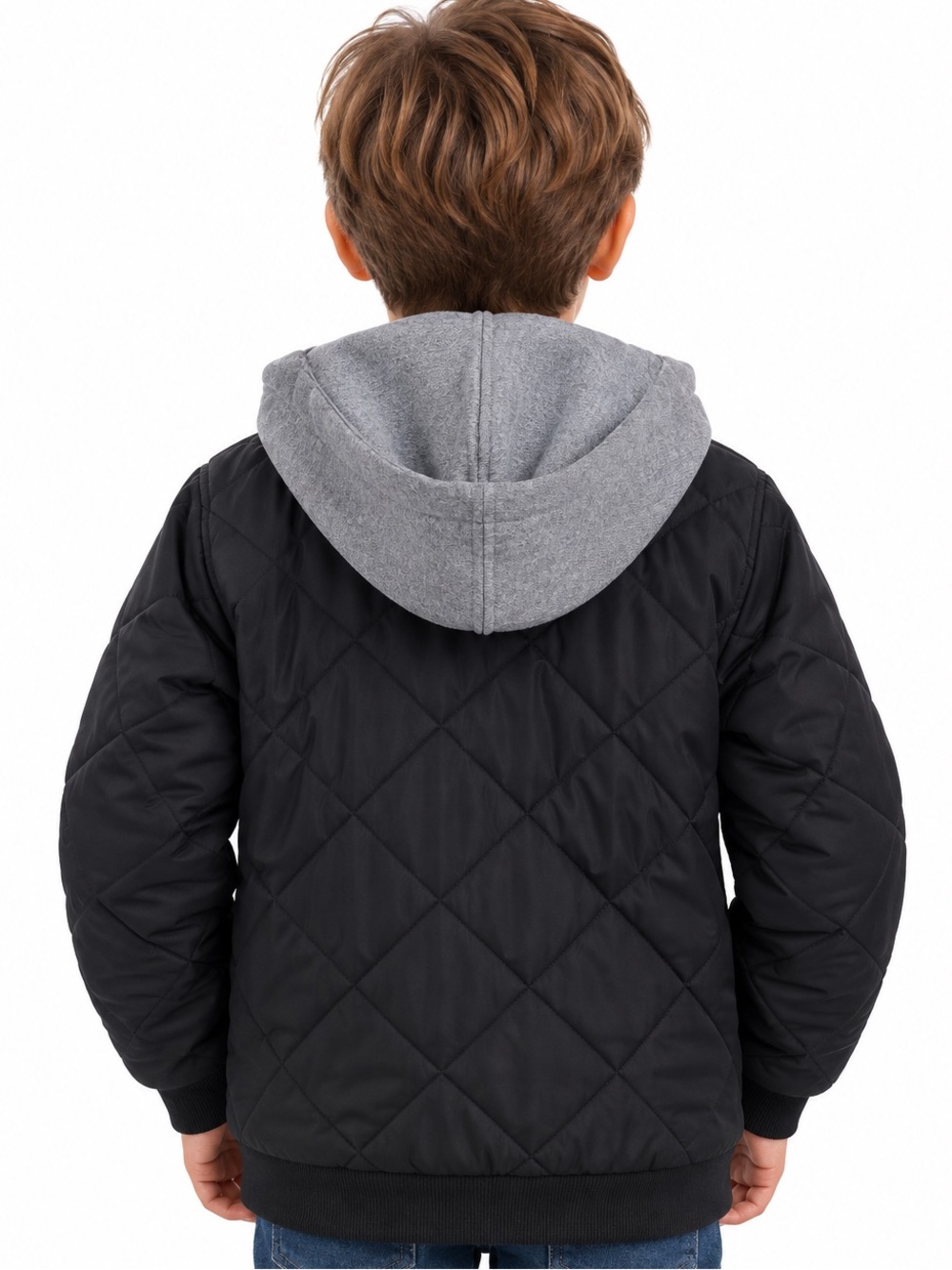 Carter’s Boys Black Quilted Jacket Size 7 - Picture 3 of 3